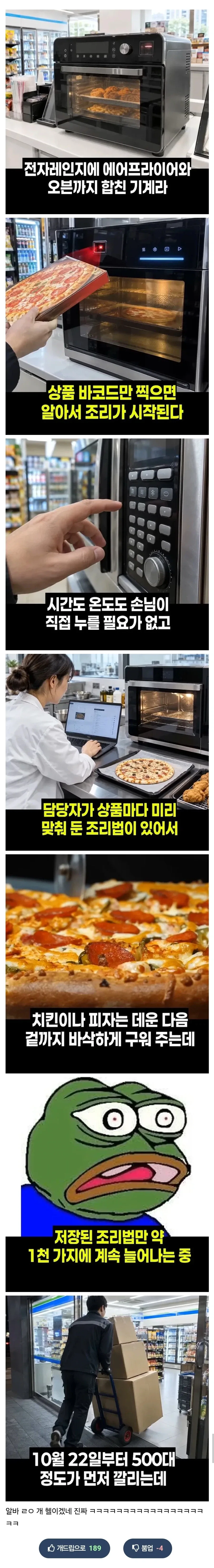 CU편의점에 도입된 전자레인지 ㄷㄷ