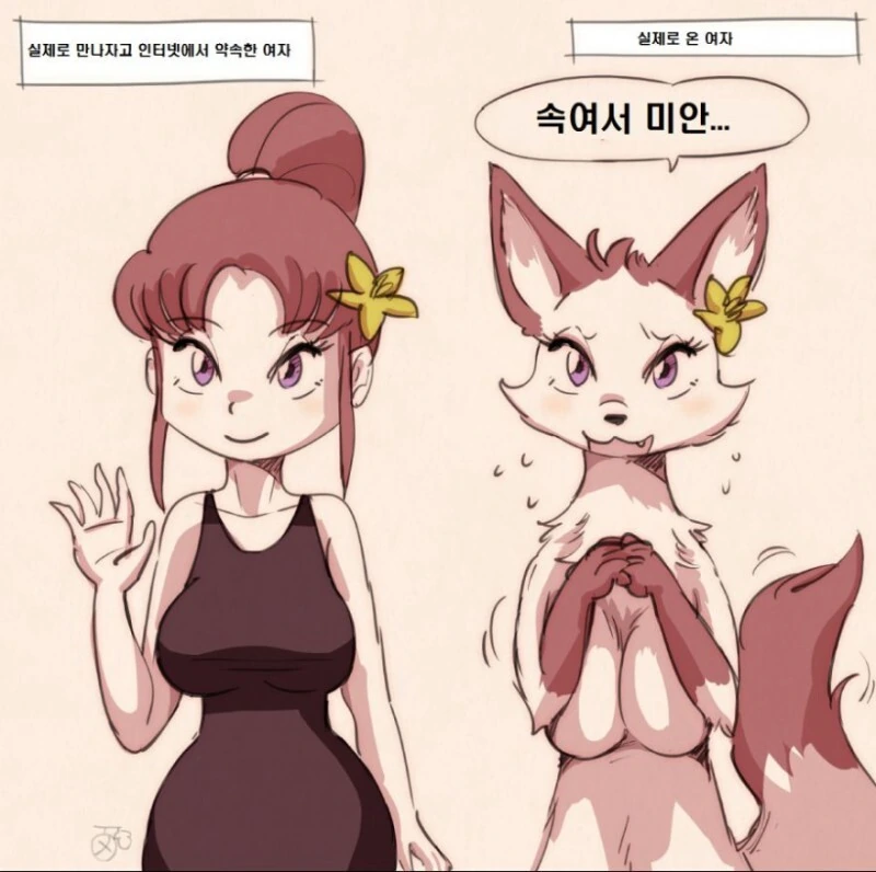 인터넷에서 만나서 실제로 만나기로 한 여자한테 속은 만화