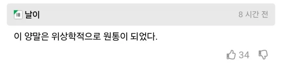 ＇양말에 구멍이 났다＇를 ＇구멍＇이라는 단어를 쓰지 않고 다시 작문해보세요. - 이미지 2