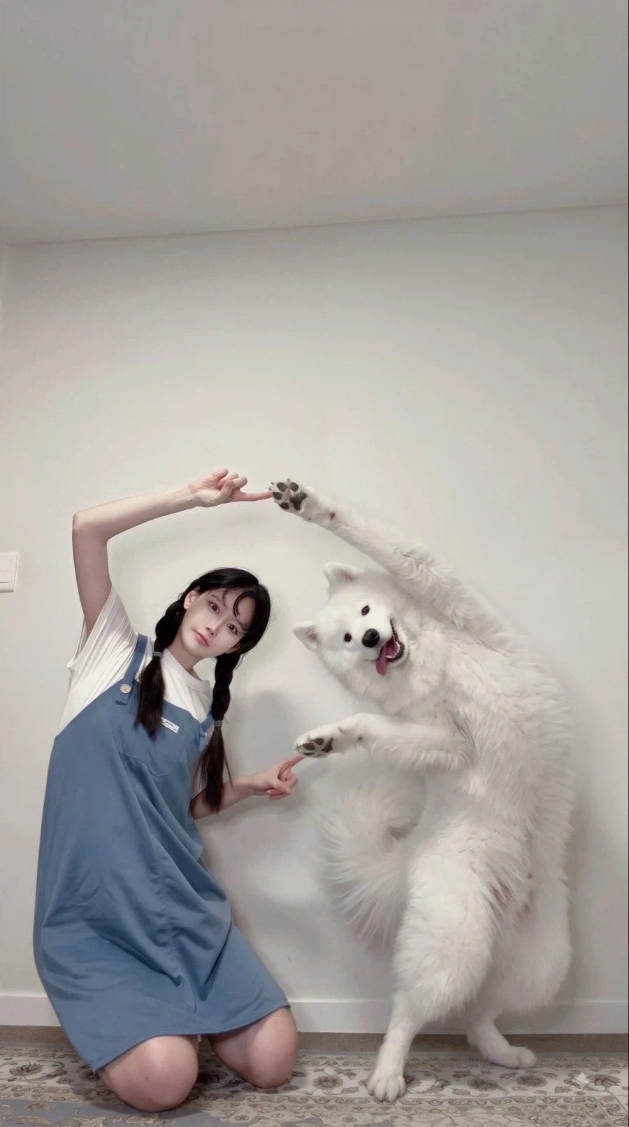 강아지랑 할로윈 코스프레 하시는 코스어님.JPG