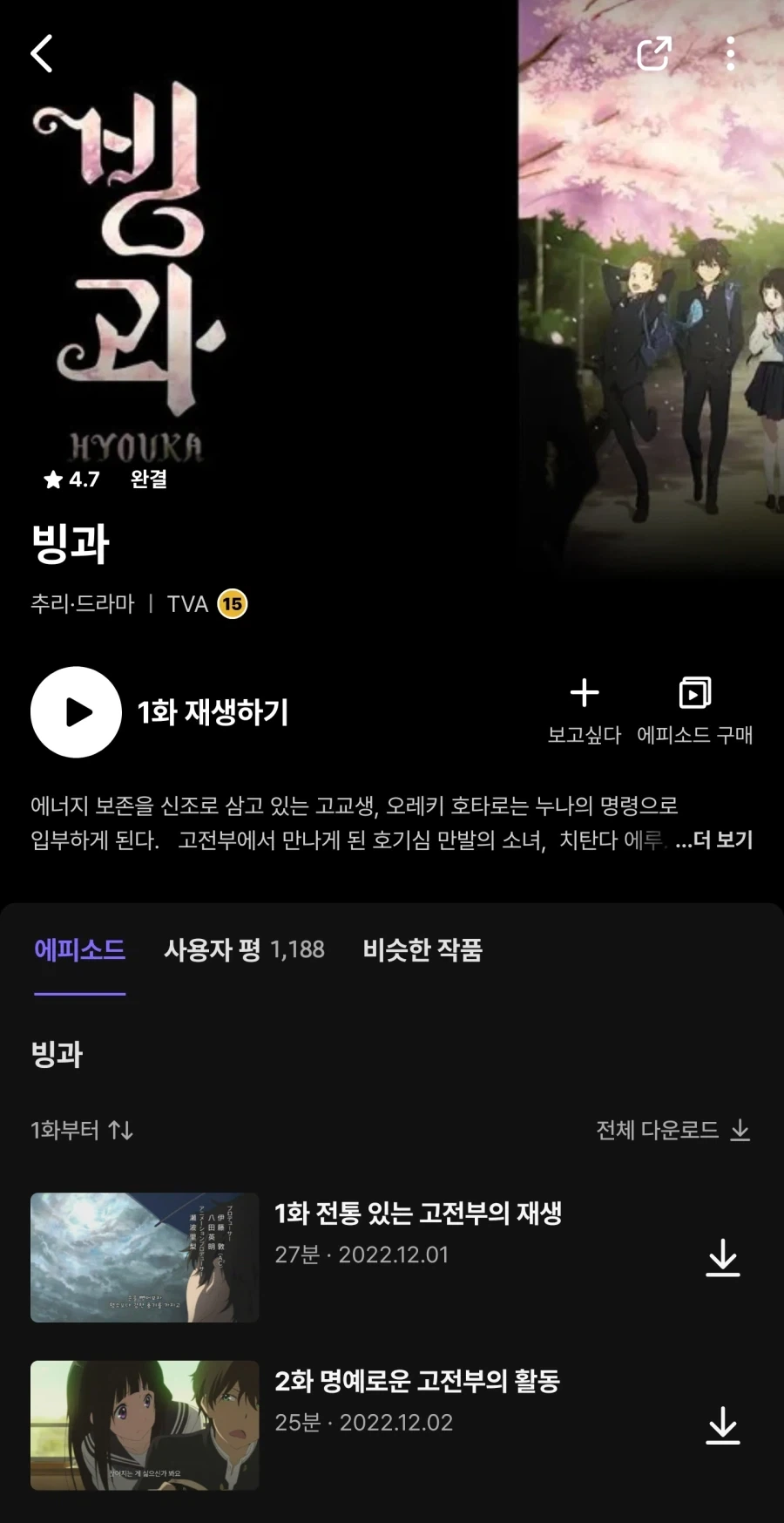 빙과가 크런치롤에서 내려감 - 이미지 2